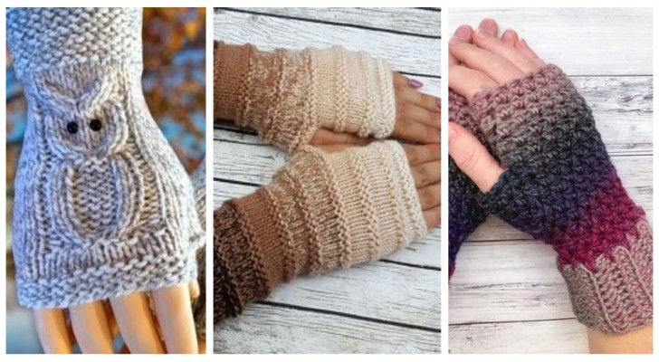 Créez avec le crochet ou au tricot des gants chauds et pratiques pour faire face à l’hiver sans problème