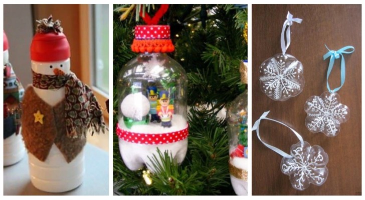 Créez des décorations de Noël à coût zéro en recyclant avec fantaisie les bouteilles en plastique