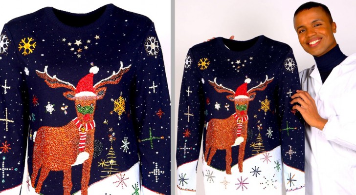 Artista crea il maglione natalizio più prezioso al mondo: costa una fortuna ed è pieno di gioielli