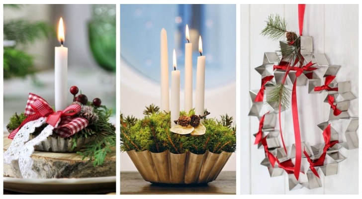 Decorazioni natalizie con stampi e teglie da cucina: ricicla con fantasia per un delizioso tocco rustico