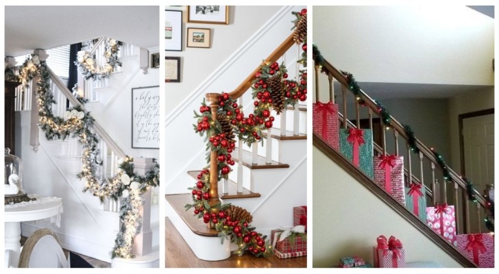 Vuoi decorare le scale per Natale? Trova l'ispirazione giusta per addobbi classici o moderni