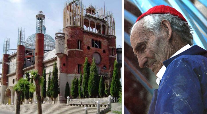 Det tog honom 60 år att bygga en katedral med sina bara händer och återvinningsmaterial