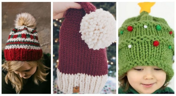 Cappelli natalizi lavorati a mano: scopri tante idee per creare berretti simpaticissimi