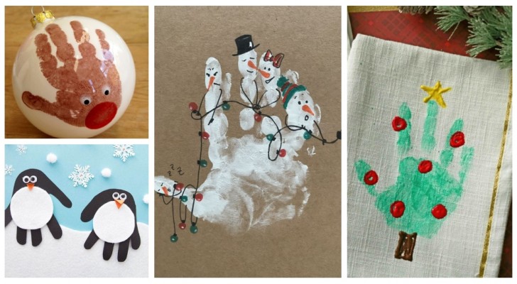 Decora il Natale con l'impronta delle mani: fatti aiutare dai bimbi a creare lavoretti originali e divertenti