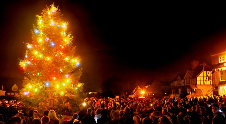 Piantano un piccolo abete nel 1978 e ora è l'albero che illumina il loro villaggio buio ogni Natale