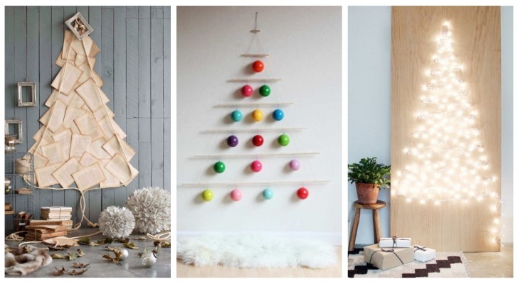 Non hai tempo o spazio per un albero di Natale tradizionale? Provane uno alternativo e super creativo