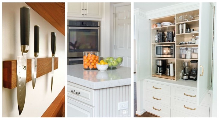 Libera spazio e rendi più vivibile la tua cucina eliminando dalla vista tutto il superfluo