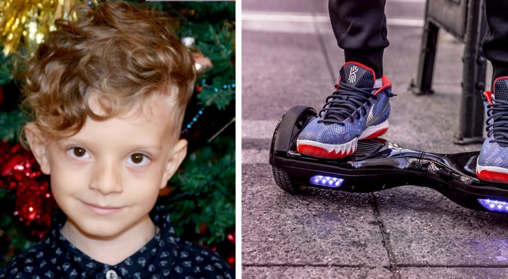 Young boy gives up the skateboard he asked Santa for to a child in need 