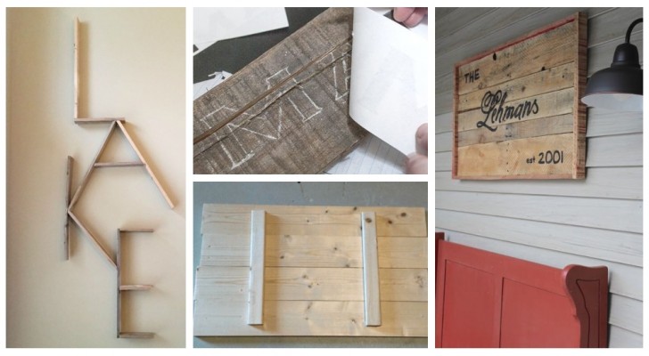 Recycle pallethout om fantastische decoratieve borden te maken om je huis te personaliseren