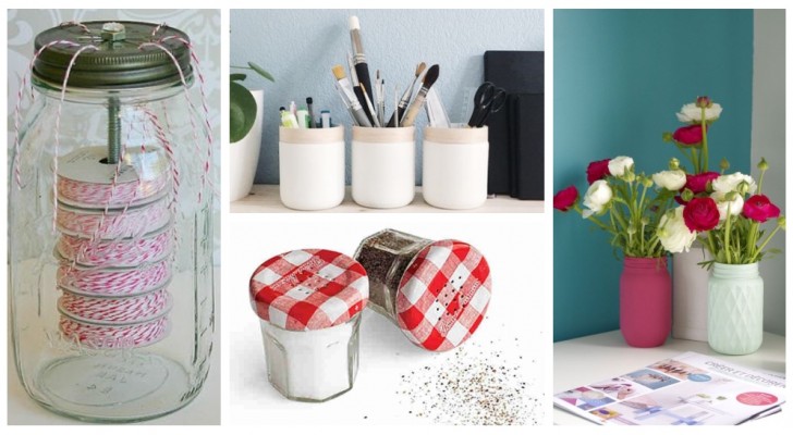 11 spunti creativi per ricavare decorazioni e accessori utili da semplici barattoli di vetro