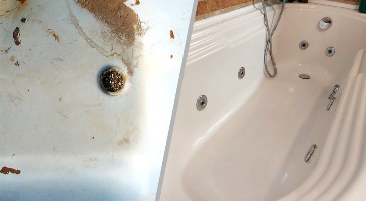 Oberflächenschmutz, hartnäckiger Schmutz oder Rostflecken auf der Wanne? Entdecken Sie einige Do-it-yourself-Tricks, um sie zu reinigen.