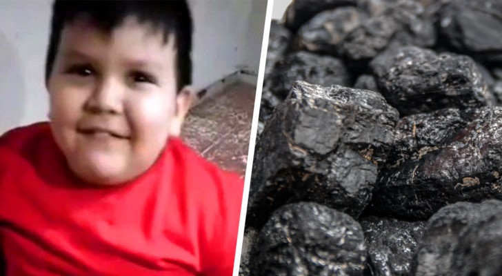 Santa brings boy coal as his Christmas gift, but he's happy anyway: "Now we can roast our meat!"