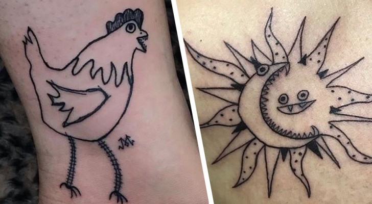 De tatoeëerder die "niet kan tekenen" is een grote hit op internet: 15 van haar meest originele werken