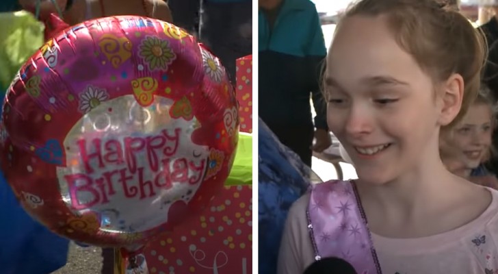 400 onbekenden gaan naar de verjaardag van een 10-jarig meisje dat het risico liep het alleen te vieren (+ VIDEO)