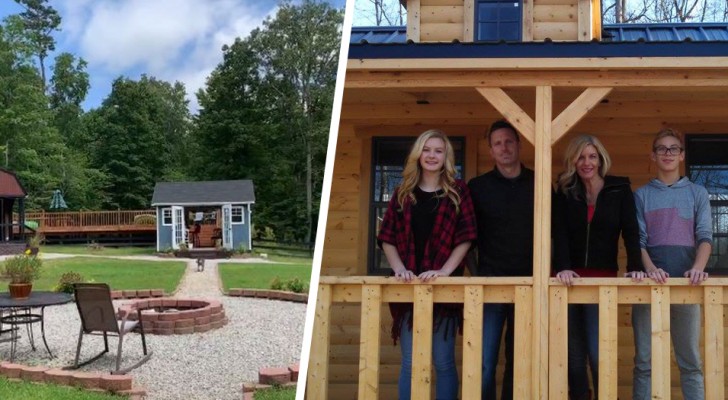 Denna familj har byggt en by av minihus: varje barn har fått sitt egna hem