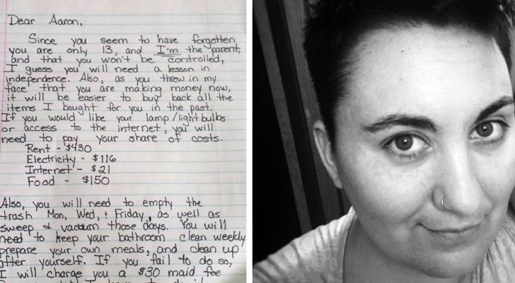 A letter from a mother to her disrespectful son: "If you think you can support yourself, here's your bills"