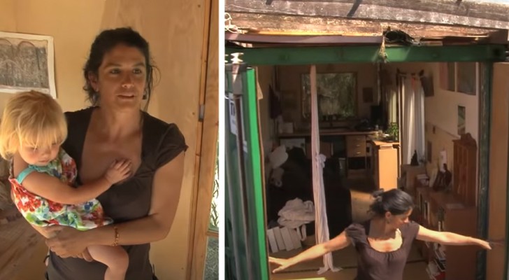Madre soltera transforma un contenedor en una mini casa donde vive con su hija (+VIDEO)