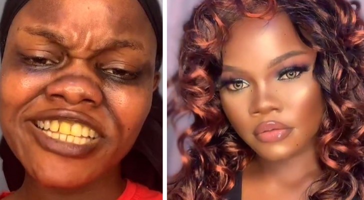 She applies make-up so well that she transforms herself into another person: some call her a "scammer"