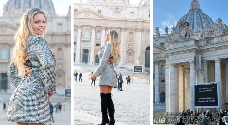 Model "kicked out" of the Vatican because of her provocative clothes