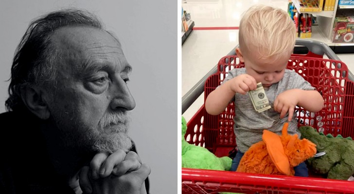 Elderly man gives $ 20 dollars to a child he met at the supermarket: 