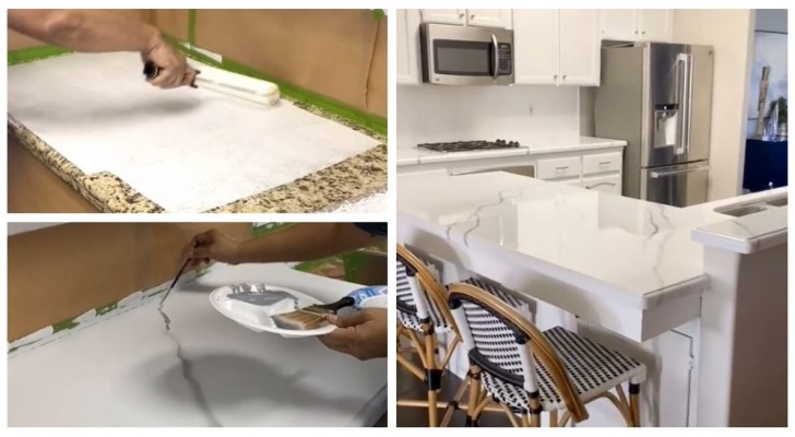 Köksbänkar med marmoreffekt: visste du att du kan skapa dem med en minimal kostnad?