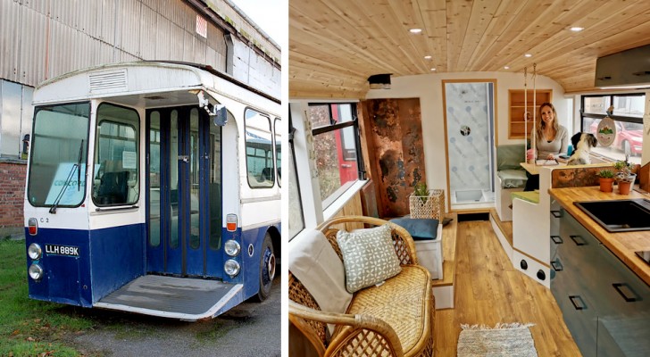 Couple spends $ 27,000 dollars to restore a bus and turn it into their home