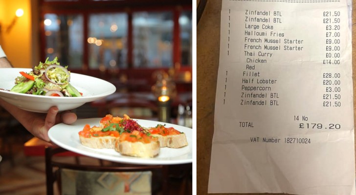 Couple consume € 200 euros ($ 227 dollars) worth of food on Valentine's Day, but leave the restaurant without paying their bill: the owner tracks them down