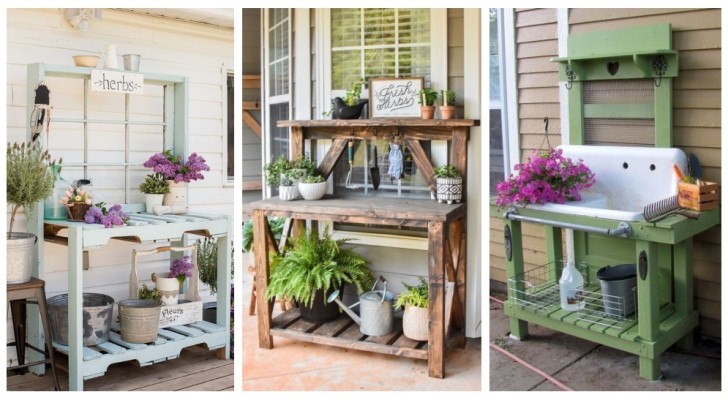 Creëer een handig meubel voor tuinwerkzaamheden met creatief recyclen
