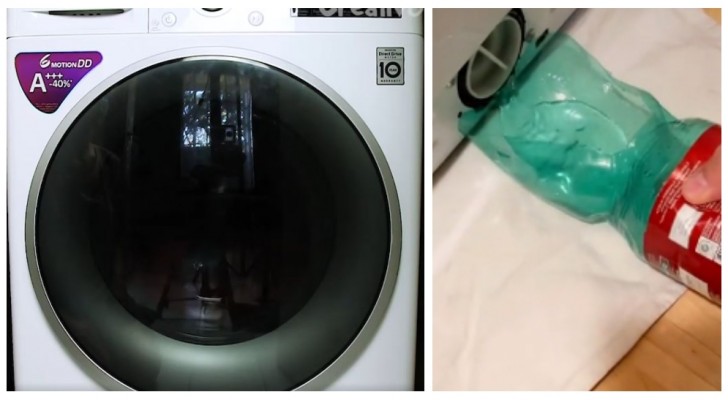 Geen wateroverlast meer bij het schoonmaken van het wasmachinefilter: probeer de flessentruc!