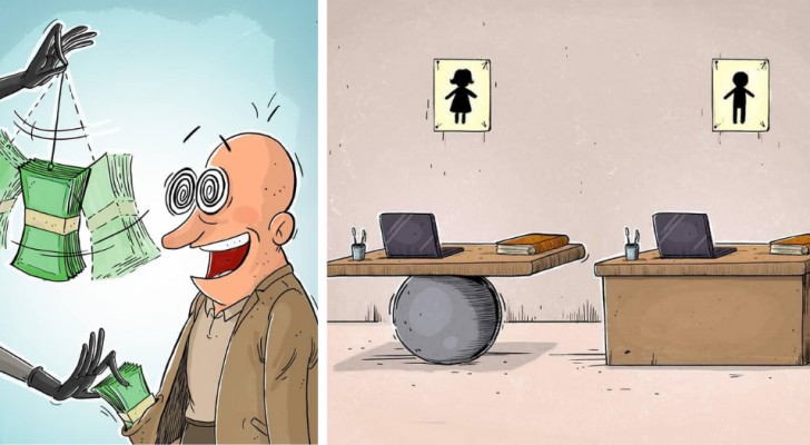 Une artiste dépeint les problèmes de notre société en 15 illustrations lucides et satiriques
