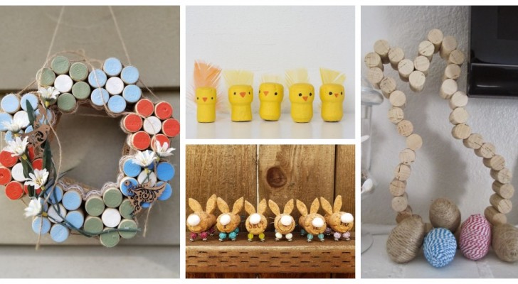 Maak schattige paasknutsels door kurken creatief te recyclen