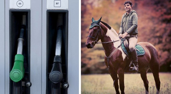 Lascia l'auto a casa e va a lavoro in sella al suo cavallo: un'idea geniale contro i prezzi del carburante