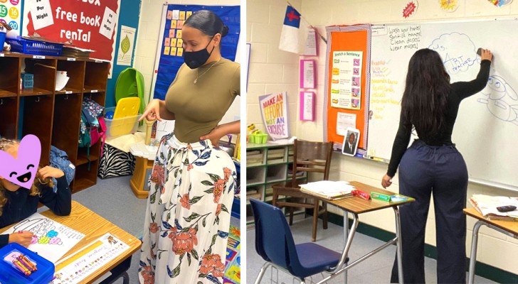 Maestra de primaria criticada por los padres por como se viste en clase: "¡Distrae a los alumnos!"