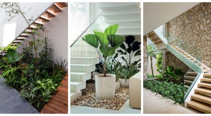 Een tuin onder de trap: laat je inspireren door mooie groene binnenhoeken