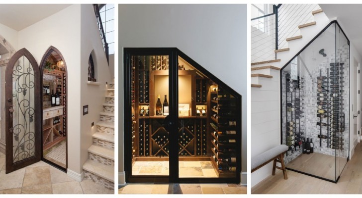 10 geweldige ideeën om de ruimte onder de trap om te toveren in een elegante wijnkelder