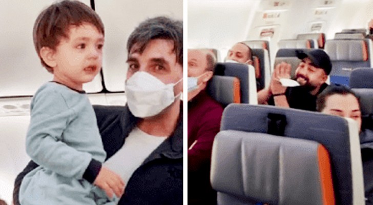 Passengers sing a song to a child who kept crying on a 6-hour flight