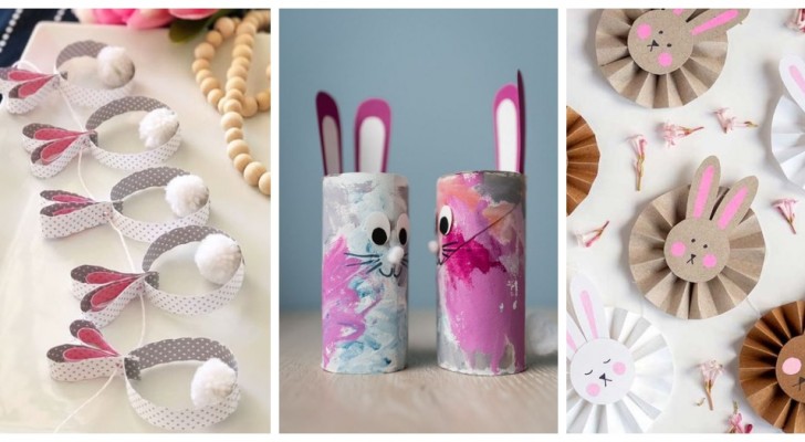 Coinvolgi anche i bimbi nelle decorazioni di Pasqua con simpatici lavoretti di carta riciclata