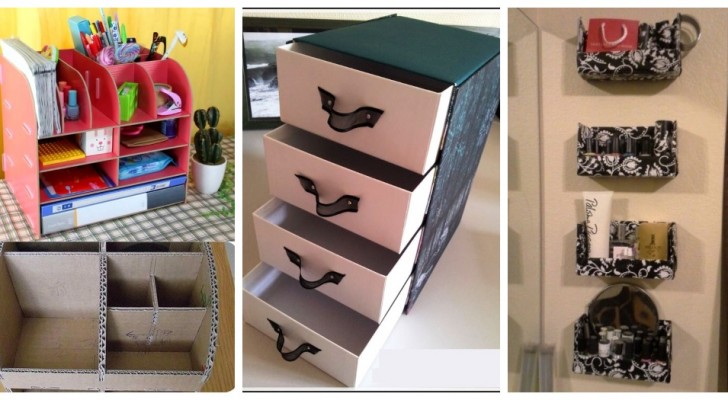 Scatole di cartone come organizer in casa: scopri come riciclarle al meglio!