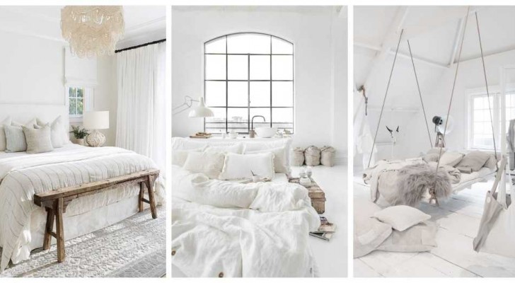 Rilassanti e luminose: lasciati ispirare dal look candido delle camere da letto all-white