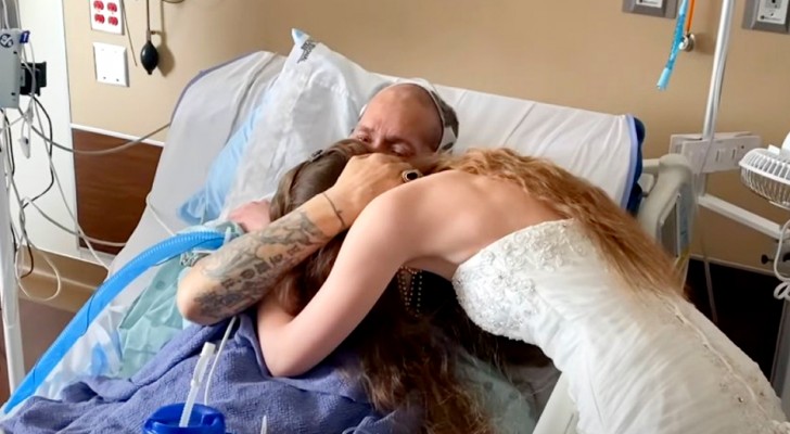 Bride decides to celebrate her wedding in hospital to have her terminally ill grandfather - her only father figure - next to her