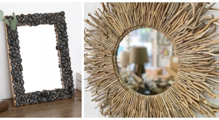 Créez vous-mêmes de splendides cadres pour des miroirs en utilisant des éléments naturels 