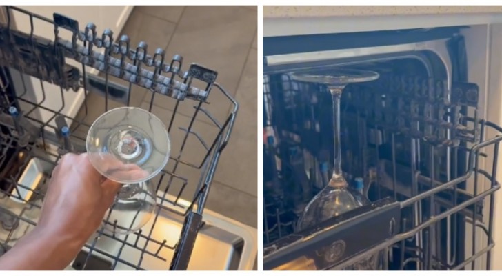 Een TikTok video toont de truc om glazen van glas zo veilig mogelijk in de vaatwasser te zetten