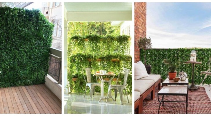 Wil je het balkon beschaduwen of privacy creëren? Gebruik planten, ook kunstplanten
