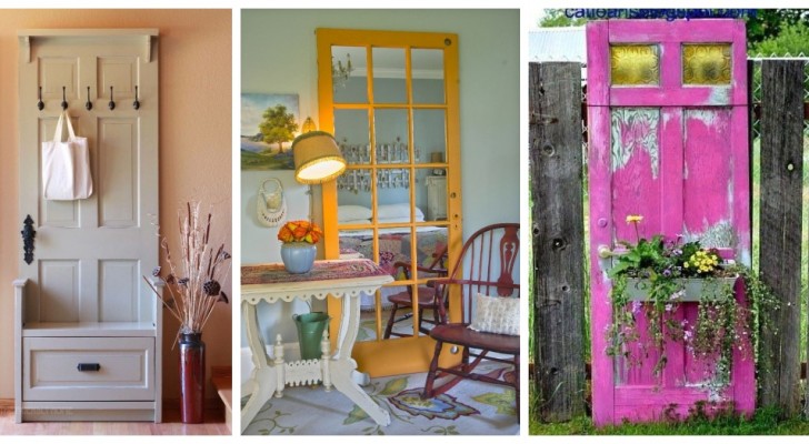 Op hoeveel manieren kun je een oude deur hergebruiken om stijlvol te decoreren?