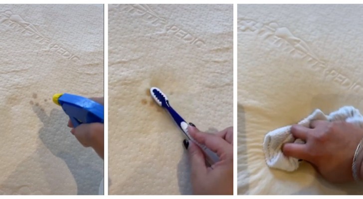 Prova il metodo passo passo per eliminare le macchie dal materasso seguendo un video di TikTok