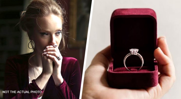 Man gives his girlfriend a ring worth nearly £ 1,300 ($1,600), but for her, it is a big disappointment: 