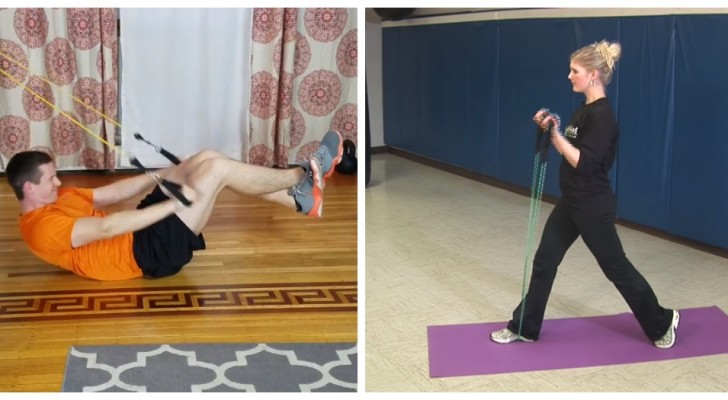 Prova a fare ginnastica con gli elastici per coinvolgere tutto il corpo con pochi, semplici movimenti