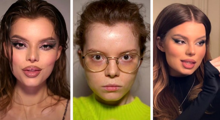 This girl transforms herself into another person thanks to her make-up skills