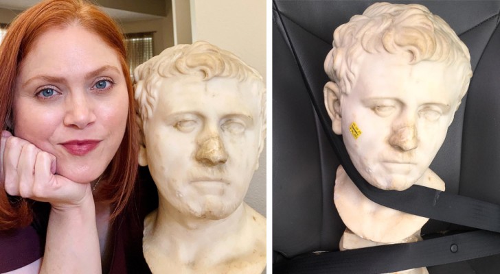 Sie kauft eine römische Büste für 35 $ in einem Second-Hand-Laden, erfährt dann aber, dass sie wirklich aus dem alten Rom stammt