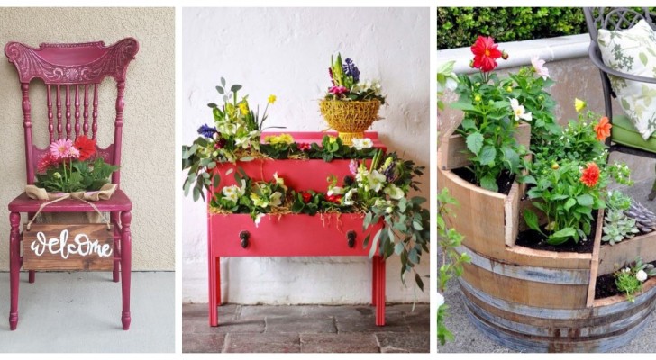 Hai bisogno di un vaso o fioriera per il giardino? Puoi crearne tanti tipi diversi col fai-da-te!